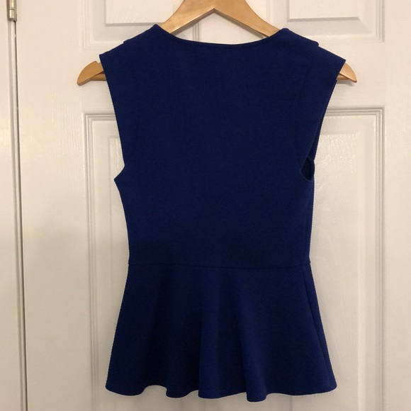 FOREVER21 Royal Blue peplum top - Picture 4 of 4